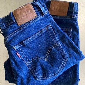 2 Pairs Levi’s Men’s 512 Denim Jeans, Size 32W x 34”L, med blue skinny stretch